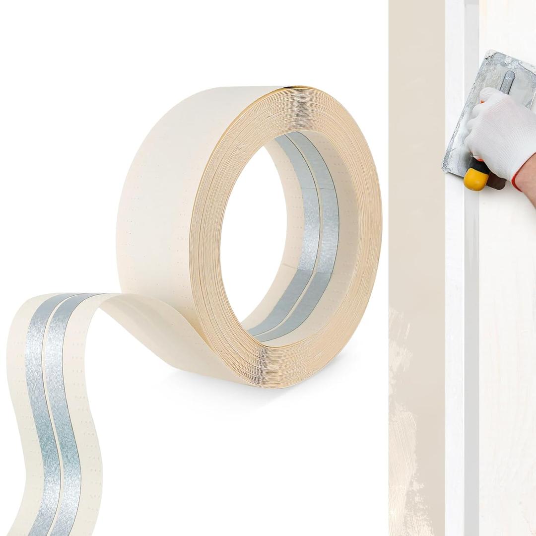 Drywall Corner Tape with Metal, 40 Feet by 2 Inch Corner Tape for Drywall Inside Outside Reinforced Crack Repair, No Adhesive Side