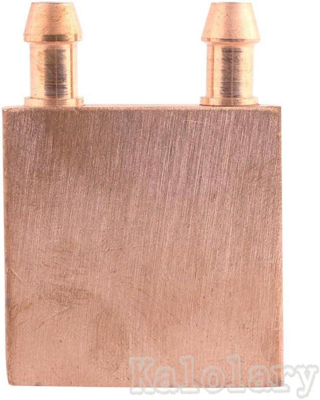 Pure Copper Water Cooling Block for Computer 40x40mm Water-Cooled Exchanger Endothermic Head for Liquid Water Cooler Heat Sink System for CPU Graphics Radiator Heatsink (1 Pack)