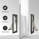 [Classicmacher] Heavy Duty Aluminum Dog Door with Dual Sliding Lock Panel, Magnetic Double Flap Exterior Pet Door, X-Large for Large Dog Up to 200LBS (Double Flaps,X-Large)