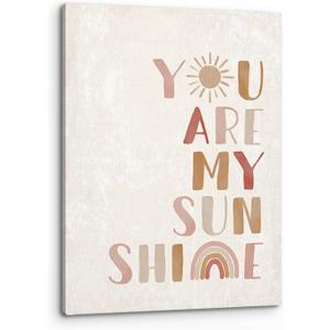 PHAMTE Wall Art You Are My Sunshine Wall Decor,Boho Nursery Decor,You Are My Sunshine Boho Sun Sunshine Rainbow Canvas Framed Wall Decor Home Teens Girls Kids Nursery Classroom Bedroom Living (14"L x 11"W, Cream colour) PHAMTE Wall Art You Are My Sunshine Wall Decor,Boho Nursery Decor,You Are My Sunshine Boho Sun Sunshine Rainbow Canvas Framed Wall Decor Home Teens Girls Kids Nursery Classroom Bedroom Living (14"L x 11"W, Cream colour)