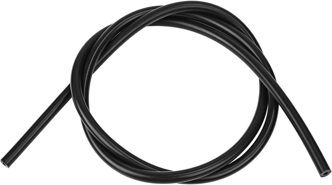 BBTO 5 Feet Length High Temperature Silicone Vacuum Tubing Hose for Multiple Use (Black, 1/8 Inch, 3 mm)