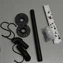 Jeasor Industrial Pipe Towel Rack Towel Bar, Heavy Duty Wall Mounted Rustic Farmhouse Bath Towel Holder for Bathroom (Black, 12 inch)