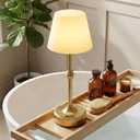 IP65 Waterproof Shower Lamp for Bathroom, Cordless Lamp Rechargeable Battery Operated, 3-Colors Dimmable Wireless Touch Lamp for Bathtub, Shower Light, Bath Light and Relaxing Routines, 1 Pack