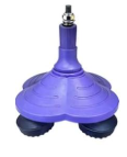ispuoocti Cane Tips 3/4 Inch Extra Wide Heavy Duty Base Self Standing Cane Tip, 360°Pivoting Quad Base for All Terrains, Shock-Absorbing and Non-Slip (Lilac Purple)
