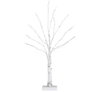 Lighted Birch Tree