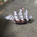SAILINGSTORY Wooden Model Ship USS Constitution 1/140 Scale Replica Ship Model Sailboat Decor, Size: 26"