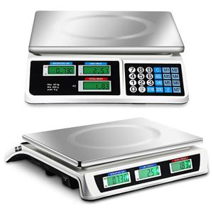Copkim Commercial Food Scale Digital Weight Food Electronic Price Computing Accurate Meat Produce Scale with LCD Display for Kitchen Farmers Market Deli Shop Retail(88lb/40kg)