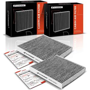 A-Premium 2 Pack Cabin Air Filter with Activated Carbon Compatible with Lexus Models - GS200T, GS350, GS450H, IS200T, IS250, IS300, IS350, IS500, RC200T, RC300, RC350, GS F