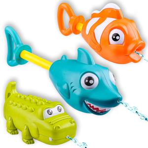 JOYIN 3 Pack Animal Water Guns for Kids, Assorted Colors, 7.5in Long, Easy to Fill and Shoot, Durable Plastic, Water Soakers for Kids Swimming Pool Beach Outdoor Activity Fighting Play Toys