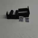 JUGREAT 2 Pack Heavy Duty Slide Gate Guide Roller 6"Black L Rear Post Bracket Adjustable Dual Nylon Gate Roller Guide Support Assembly for Sliding Rolling Gates