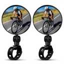 Bike Mirror Handlebar Mount  2 Pcs Bicycle Mirrors for Handlebars, Clear & 360 Adjustable View, Secure, Damage-Resistant for Mountain, BMX & City Bikes
