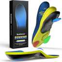 Bukihome Sport Insoles for Men Women - Arch Support Orthotics Inserts - Shock Absorption and Cushioning for Running Walking - Comfortable Insole for Standing All Day - FSA/HSA Eligible (Blue, L)
