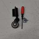 1 Pack Gate Wheel 2inch Gate Caster for Wooden Gate 80lbs Capacity 360 Degree Rotation TPR Rubber Tire Spring-Loaded Gate Wheels with Screws & Screwdriver(Black)