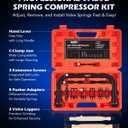 Orion Motor Tech Valve Spring Compressor, 10pcs Valve Spring Removal Tool with Solid C Clamp, 5pcs Collet Pusher Adapters for Motorcycle, ATV, Car, Small Engine Vehicle Equipment