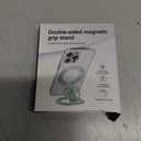 RESPECTED BRO-Magnetic-Phone-Ring-Holder with Dual Rings, Compatible with iPhone 17/16/15/14/13/12, Multifunctional Stand for Office, Gym, Kitchen & All Metal Surfaces, Finger Loop Grip (Light Green)