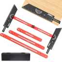 Stair Tread Template Tool, Heavy-Duty Aluminum Stair Tread Jig with Angle & Depth Measurement, Adjustable Stair Gauge Tool for Stairs, Risers, Shelves, Cabinets, Floors and DIY Projects