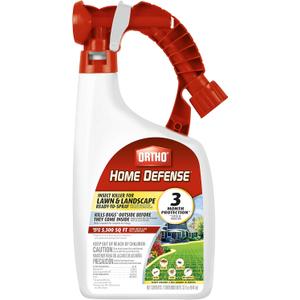 Ortho Home Defense Insect Killer for Lawn and Landscape Ready-To-Spray, Kills Ants, Ticks, Mosquitoes, Fleas & Spiders, Treats up to 5,300 sq. ft., 32 fl. oz.