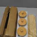 3 Pack Qtip Holder - Bathroom Organizers and Storage, Cotton Round Pad Holder Floss Pick Cotton Ball Holder with Tray, Glass Apothecary Jars with Lids, -clear y D