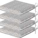 Outdoor Dining Chair Cushion Pad 20"x20" 4Pcs- Tie Straps for Secure Fit, Water-Resistant, UV Resistant, Recycled PFAS-Free Fabric, Print 016