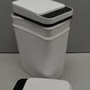 KOEYLE 2 Pack 2.2 Gallon Automatic Touchless Garbage Can, Small Motion Sensor Smart Trash Can, Slim Waterproof Trash Bin for Bedroom, Bathroom, Office, Living Room, White