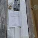 48in x 84in Sliding Barn Door with 8ft Barn Door Hardware Kit & Handle, Pre-Drilled Holes Easy Assembly -Solid Barn Door Slab Covered with Water-Proof PVC Surface, White, 5 Panel