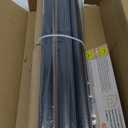OLV 2 Pack Black Industrial Curtain Rods for Windows 48 to 84 Inch(4 to 7 Feet), 1 Inch Diameter Blackout Wrap Around Adjustable Heavy Duty Window Drapery Rods, Indoor and Outdoor