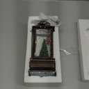 10'' Snow Globe Christmas, Musical Lighted Water Lantern with Swirling Glitter Decoration for Christmas Home, Living Room, Battery Operated or USB Powered (Christmas Tree)