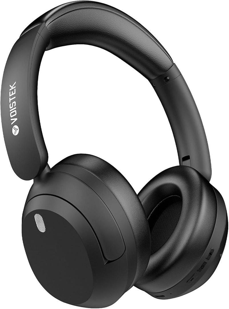 Hybrid Active Noise Cancelling Headphones, Wireless Bluetooth Over Ear Headphones with 50mm Drivers, Deep Bass, HiFi Stereo, 60H Playtime, Lightweight Foldable for Commute, Travel, Home, Music Lovers