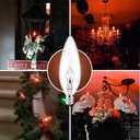 60 Watt Clear Candelabra Base (E12) 110V_120V,Flame Shaped Incandescent Chandelier Light Bulbs,Dimmable, Warm White (6)