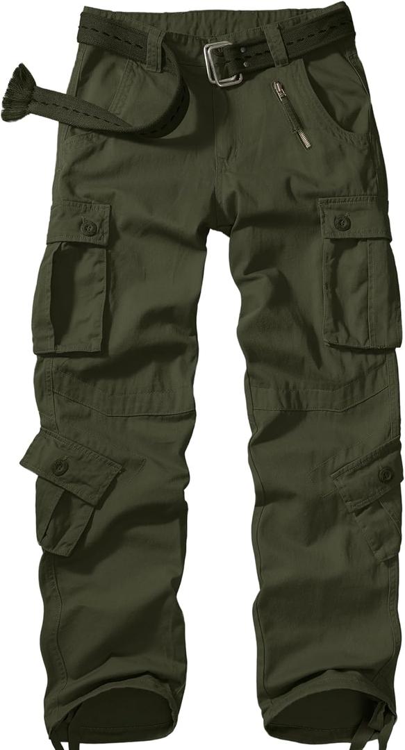 Men's BDU Casual Military Pants, Tactical Wild Army Combat ACU Rip Stop Camo Cargo Work Pants Trousers with 8 Pockets (29)