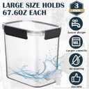 Soaoo 3 Set 67.6 oz Liquid Laundry Detergent Dispenser with Faucet and Cup Holder Labels Plastic Fabric Softener Container Detergent Drip Catcher for Laundry Room Washing Soap