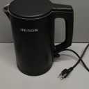 MEISON Electric Kettle, 1.7 L Double Wall Food Grade Stainless Steel Interior Water Boiler, Coffee Pot & Tea Kettle, Auto Shut-Off and Boil-Dry Protection, 1200W (Black)