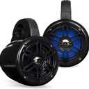 BELVA BWT4LED Pair of 400W 4-inch Powersports/ATV/UTV Speaker Pods with Blue LED Lighting