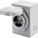 50A 125/250V Generator Power Inlet Box - 3-Prong, Pre-Drilled for Easy Installation, Durable Metal Construction