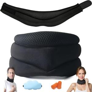 Neck Brace for Snoring,Neck Support, Adjustable Soft Cervical Collar for Relief of Sleep Apnea &Cervical Spine Pressure, 2026 Upgraded Ergonomic Sleep Support for Comfortable Sleep,Women & Men, Medium