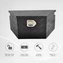 26 Inch Aluminum Utility Trailer Tongue Tool Box Wide Utility Trailer Tongue Toolbox RV Storage OrganizerTrailer Storage Tool Box With Lock & Keys Black,5 Bar Tread (26"X13.3"X12")