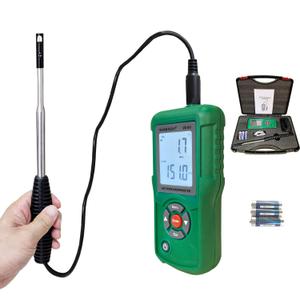 Professional-Grade Hot Wire Anemometer with Backlit LCD  Accurate Air Flow Meter for HVAC, Ducts, and Ventilation Systems, Wind Speed Meter Measures CFM/CMM, Temperature (/)
