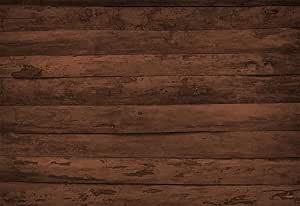 Kate Dark Brown Rubber Flooring Mats Wooden Texture Floor Wall Backdrop Photography Floor Mats for Photo Studio Professional Photographer 8x5ft