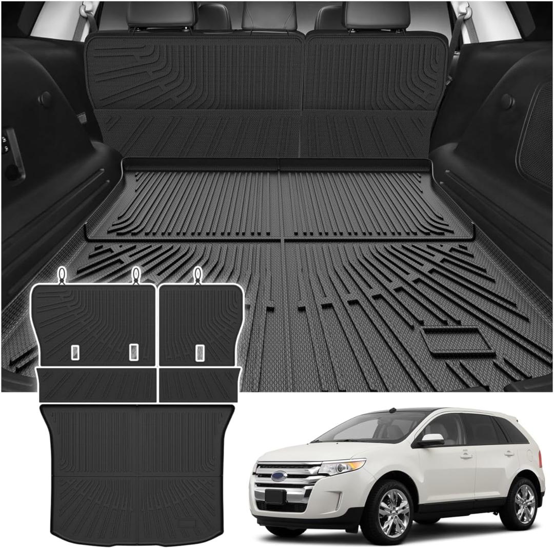 Cargo Liner for Ford Edge 2007-2014/Lincoln MKX 2007-2015, All Weather Cargo Mats for Edge Accessories, Heavy Duty TPE Trunk Mat, Car Accessories