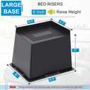 Bed Risers 2 inch, 3 inch, 4 inch, 5 inch, 6 inch Heavy Duty, Oversized Furniture Riser for Couch Sofa Table Desk Chair Recliner Leg Frame Dorm, Support up to 6000 Lbs (Black 6 inch, 8 Pack)