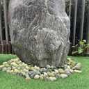 YISZM 5lbs Jade Pebbles for Indoor Plants, 2-3 Inch Natural River Rocks, High Polished Decorative Stones Vase Filler Fish Tank Aquariums Landscaping Garden Outdoor and Indoor DIY