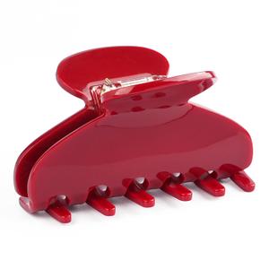 MAORULU Medium Cute Acetate Hair Claw Clip for Women Girls, 3 Inch Cherry Red Claw Clips for Thin & Medium Thick Hair, Durable French Banana Clip with Gift Box, Celluloid Accessories