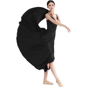 Women's Lyrical Dance Costume Halter Lyrical Dance Dress Split Skirt Ballet Contemporary Dancewear, Large