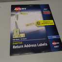 Avery Printable Return Address Labels, 0.75" x 2.25", Gold Foil, 300 Blank Mailing Labels (08987)