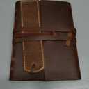 Leather Journal Notebook - Rustic Handmade Vintage Leather Bound Journals for Men and Women - Leather Craft Unlined Paper 300 Pages, Leather Book Diary Pocket Notebook, Diary To Write In (5" x 7")