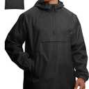SWISSWELL Men's Rain Jacket Waterproof Lightweight Packable Pullover Windbreaker with Hood for Travel Hiking Golf, Medium