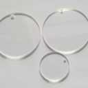 MEYA Set of 15pcs High Clear Blank Acrylic Discs,Acrylic Round Sheet with Hole 1/8" for Keychains, Jewelry DIY Crafts (4.0")