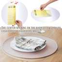4 Pcs Clear Plastic Placemats 17 Inch Place Mat Covers Round PVC Placemat Protector for Kitchen Dinner Table Place Mats Covers Plastic Waterproof Wipeable