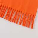 Noomelfish Girls Sleeveless Fringe Dress Cotton Summer Casual Sundress (3-12 Years) (Orange, S)