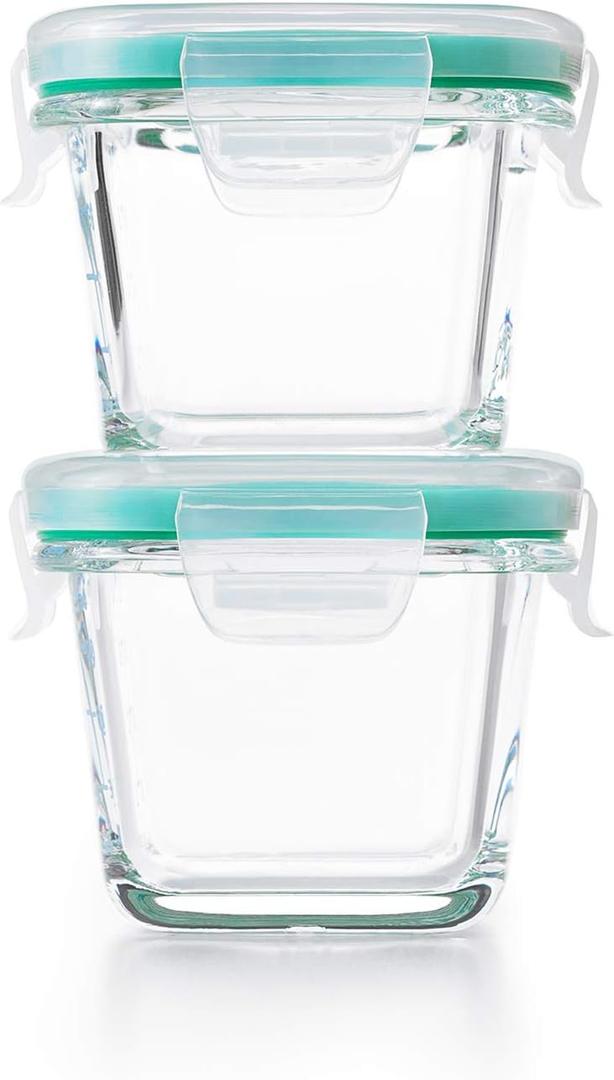OXO Good Grips 4-Piece Smart Seal Leakproof Mini Glass AirtightContainer Set